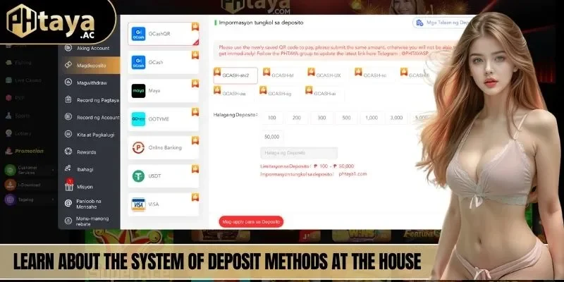 Learn about the system of deposit methods at the house
