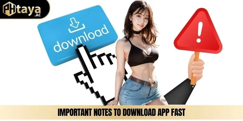 Important notes to download app fast