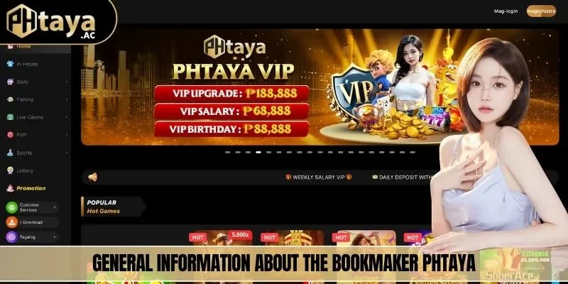 General information about the bookmaker Phtaya